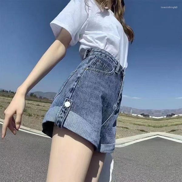 women's jeans denim shorts women summer high waist thin a line loose jean for short d42, Blue
women's jeans denim shorts women summer high waist thin a line loose jean for short d42, Blue