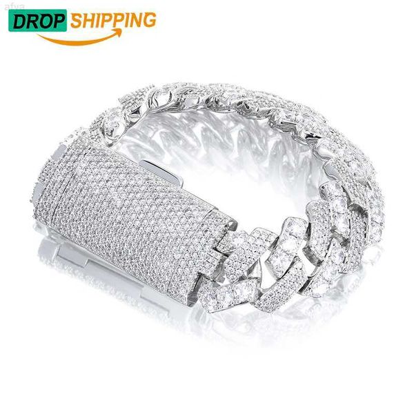 dropshipping original 18mm pass diamond tester 2 tones 925 silver vvs moissanite iced out cuban link bracelet for men
dropshipping original 18mm pass diamond tester 2 tones 925 silver vvs moissanite iced out cuban link bracelet for men