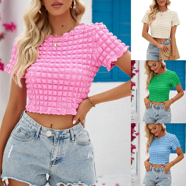 women's t shirts summer puff popcorn vest crop women o neck sleeveless casual tank fashion fairycore short sleeve sleeveless t-shirt, White
women's t shirts summer puff popcorn vest crop women o neck sleeveless casual tank fashion fairycore short sleeve sleeveless t-shirt, White
