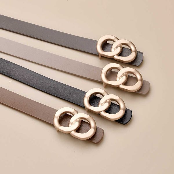 belts new double ring gold buckle cowskin belt women fashion thin genuine leather belts female jeans dress waistband 2023 w0424, Black;brown
belts new double ring gold buckle cowskin belt women fashion thin genuine leather belts female jeans dress waistband 2023 w0424, Black;brown