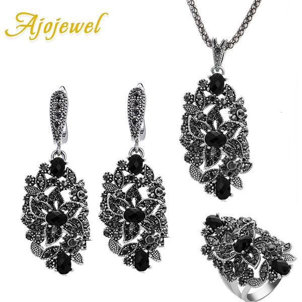 wedding jewelry sets ajojewel brand vintage jewelry sets for women black crystal hollow flower necklace earrings ring unique gifts 230422, Slivery;golden
wedding jewelry sets ajojewel brand vintage jewelry sets for women black crystal hollow flower necklace earrings ring unique gifts 230422, Slivery;golden
