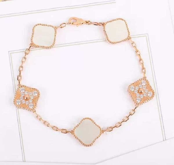 vintage cleef bracelet 5 motifs clover charm bracelets mixed shell diamond guilloche 18k gold pearl lucky 4 flowers for women&girl wedding d, Golden;silver
vintage cleef bracelet 5 motifs clover charm bracelets mixed shell diamond guilloche 18k gold pearl lucky 4 flowers for women&girl wedding d, Golden;silver