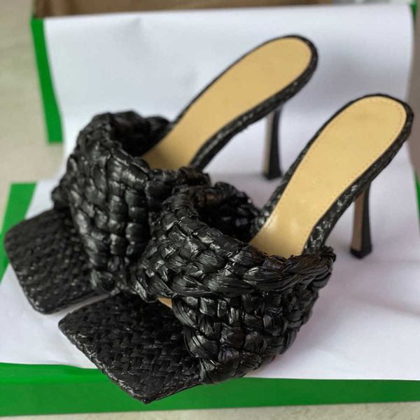 women stretch flat sandals intrecciato raffia mule slides elongated squared toe 9cmhigh heels real leather slippers with box 313 tbt, Black
women stretch flat sandals intrecciato raffia mule slides elongated squared toe 9cmhigh heels real leather slippers with box 313 tbt, Black