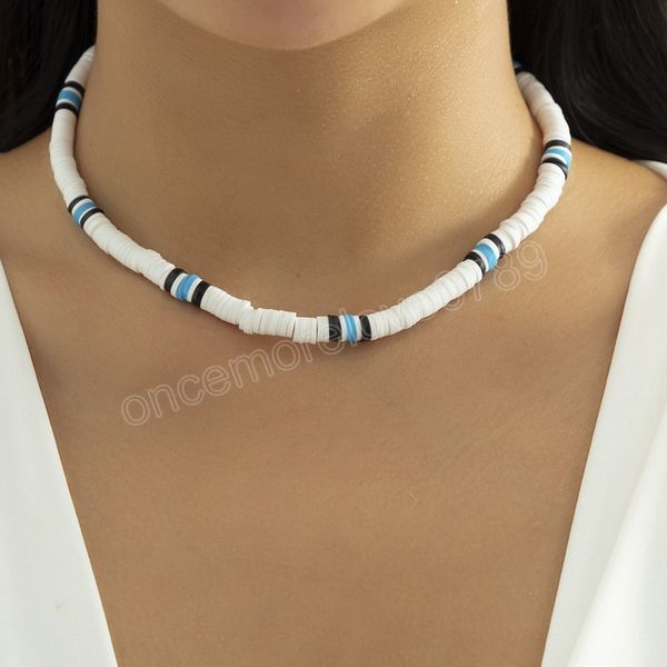 soft ceramic polymer clay necklaces white/blue short choker necklace for men/women girl fashion neck collar jewelry gifts, Golden;silver
soft ceramic polymer clay necklaces white/blue short choker necklace for men/women girl fashion neck collar jewelry gifts, Golden;silver