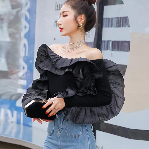 t-shirt korean fashion spring women long brtterfly sleeve slash neck ruffles blouse womens white cropped shirts ladies mujer
t-shirt korean fashion spring women long brtterfly sleeve slash neck ruffles blouse womens white cropped shirts ladies mujer