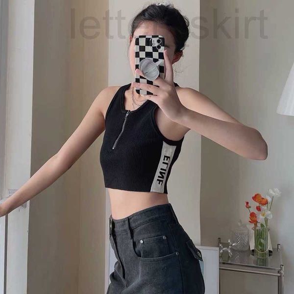 women's tanks & camis designer 2022 summer new zipper knitted tank for versatile slim fit f30e, White
women's tanks & camis designer 2022 summer new zipper knitted tank for versatile slim fit f30e, White
