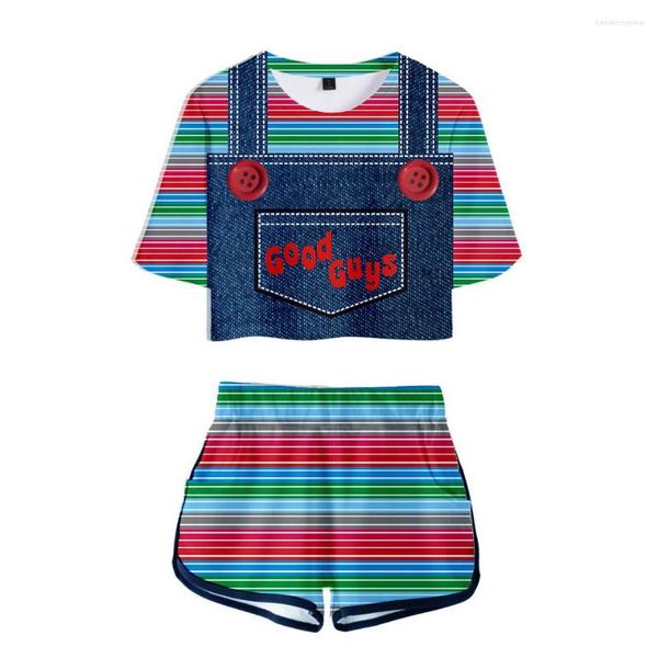 mens t-shirts the evil good guys toy two piece set halloween chucky print crop + shorts women tracksuit 2 piece outfits summ, White;black
mens t-shirts the evil good guys toy two piece set halloween chucky print crop + shorts women tracksuit 2 piece outfits summ, White;black