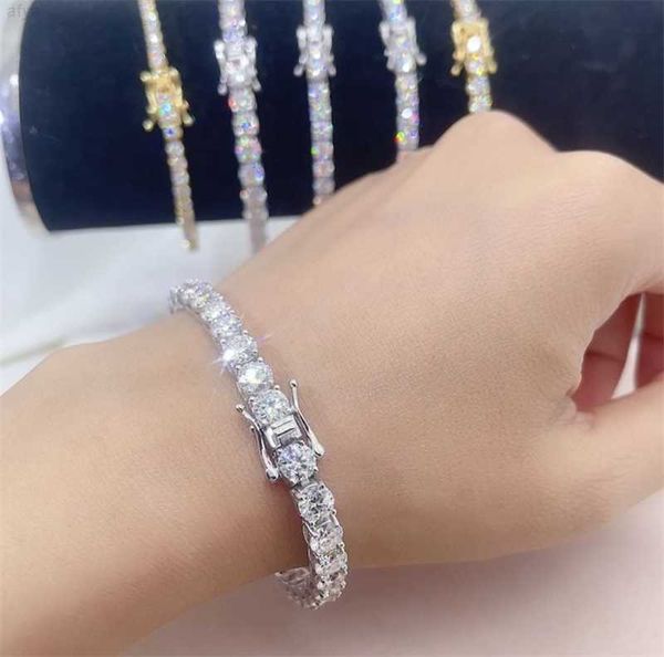 4.0mm trendy charm bracelet wholesale 925 sterling silver 14k gold plated moissanite diamond tennis chain, Golden;silver
4.0mm trendy charm bracelet wholesale 925 sterling silver 14k gold plated moissanite diamond tennis chain, Golden;silver