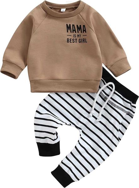 clothing sets 2pcs toddler baby boy fall winter outfit letters print crewneck pullover sweatshirt striped pants casual clothes set, White
clothing sets 2pcs toddler baby boy fall winter outfit letters print crewneck pullover sweatshirt striped pants casual clothes set, White