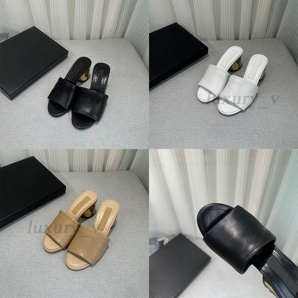 designer slippers women chunky high heels mid heel leather sandals summer beach flip flops golden hammer heel, Black
designer slippers women chunky high heels mid heel leather sandals summer beach flip flops golden hammer heel, Black
