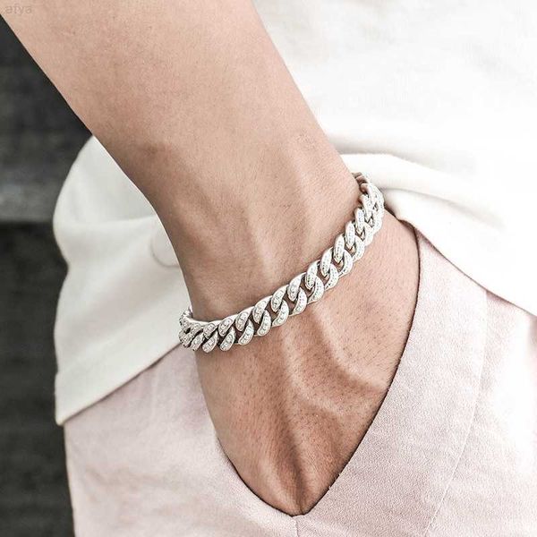 mens womens real diamond cuban link bracelet hip hop gold chain iced out curb 18k, Silver
mens womens real diamond cuban link bracelet hip hop gold chain iced out curb 18k, Silver