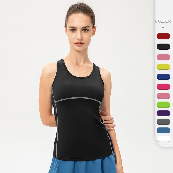 women tanks camis sports pro tight training sports fitness running yoga quick drying tank clothing, White
women tanks camis sports pro tight training sports fitness running yoga quick drying tank clothing, White
