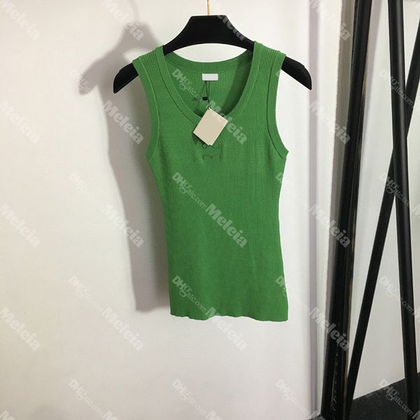 knitted tank embroidered casual tees summer breathable women vest classic sport for ladies, White
knitted tank embroidered casual tees summer breathable women vest classic sport for ladies, White