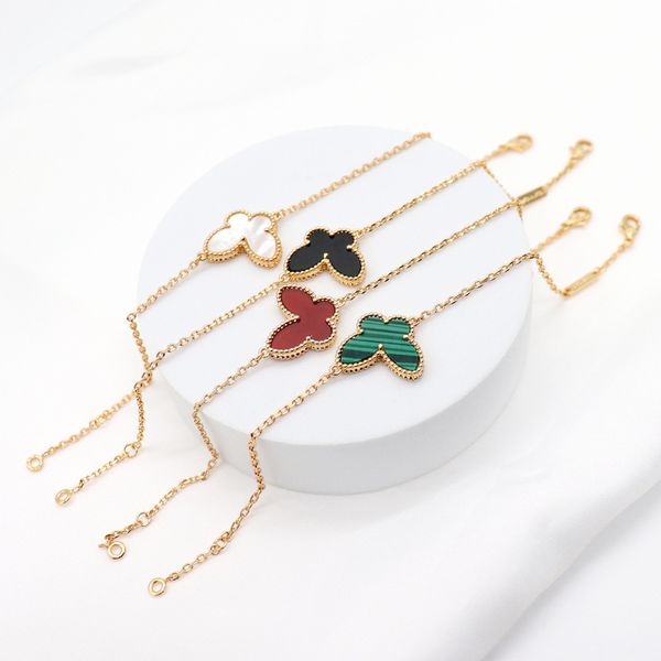 fashion classic butterfly clover charm bracelets cleef bangle chain 18k gold agate shell mother-of-pearl for women&girl wedding mother', Golden;silver
fashion classic butterfly clover charm bracelets cleef bangle chain 18k gold agate shell mother-of-pearl for women&girl wedding mother', Golden;silver