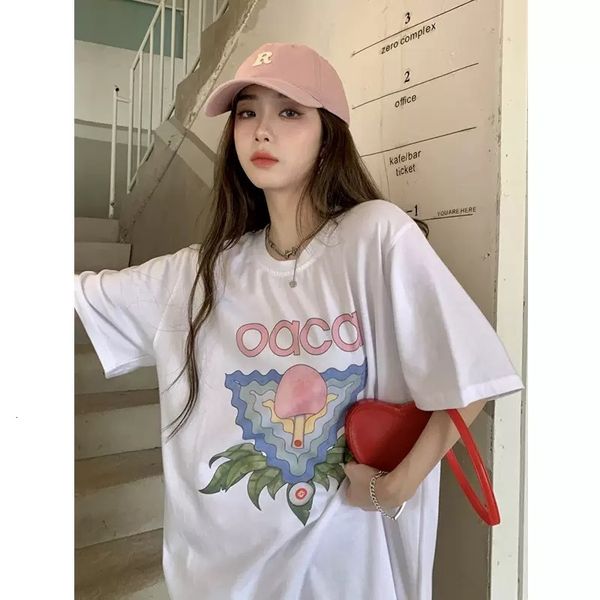 men s t shirts 100 cotton casablanca 2023 spring summer floral racquet lettering print men women 230424, White;black
men s t shirts 100 cotton casablanca 2023 spring summer floral racquet lettering print men women 230424, White;black