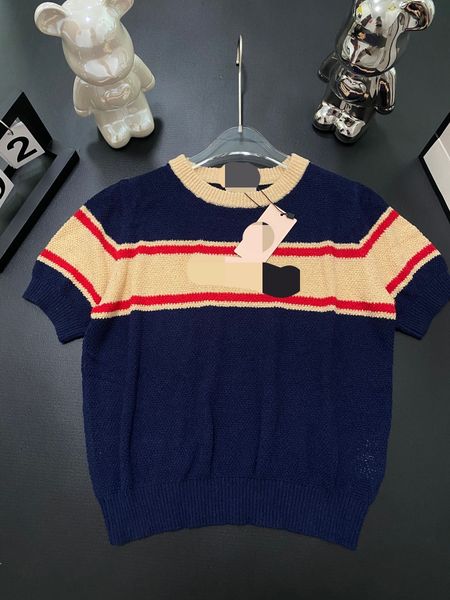423 2023 spring brand same style sweater short sleeve black crew neck pullover fashion womens clothes womens feng, White;black
423 2023 spring brand same style sweater short sleeve black crew neck pullover fashion womens clothes womens feng, White;black