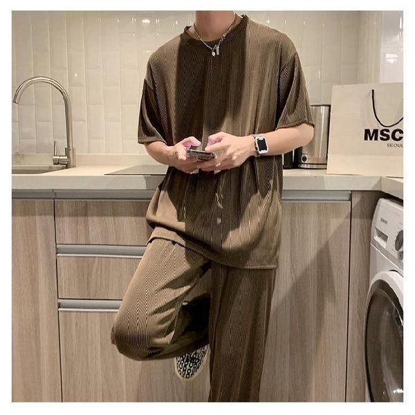 men's tracksuits summer ice leisure sports suit men's trend fashion ice men's t-shirt korean relaxed drape short sleevetrouse, Gray
men's tracksuits summer ice leisure sports suit men's trend fashion ice men's t-shirt korean relaxed drape short sleevetrouse, Gray