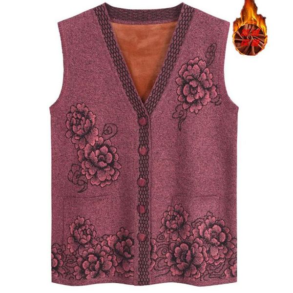 sweaters knitted sweaters cardigan middleaged and elderly women's vest waistcoat autumn winter singlebreasted thicken sleeveless coat, White;black
sweaters knitted sweaters cardigan middleaged and elderly women's vest waistcoat autumn winter singlebreasted thicken sleeveless coat, White;black