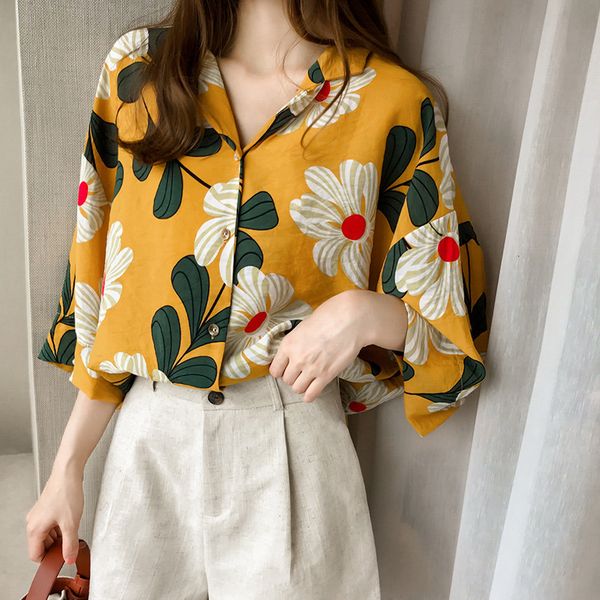 women's blouses shirts spring summer fashion printed blouse women blouses streetwear turn down collar cotton loose shirt kz682 230424, White
women's blouses shirts spring summer fashion printed blouse women blouses streetwear turn down collar cotton loose shirt kz682 230424, White
