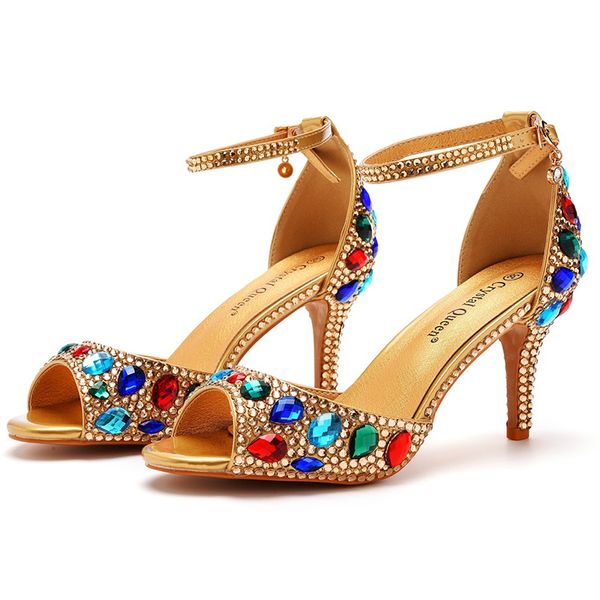 3 inches high heels banquet rhinestone wedding shoes sweet wild single sandals bride party pumps gold blue green black color
3 inches high heels banquet rhinestone wedding shoes sweet wild single sandals bride party pumps gold blue green black color