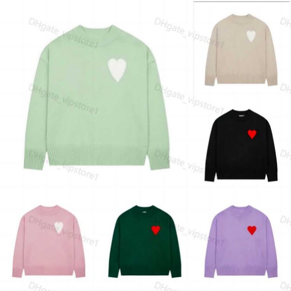 2023 amis paris fashion mens designer amies knitted sweater embroidered red heart solid color big love round neck sweaters for men and women, White;black
2023 amis paris fashion mens designer amies knitted sweater embroidered red heart solid color big love round neck sweaters for men and women, White;black