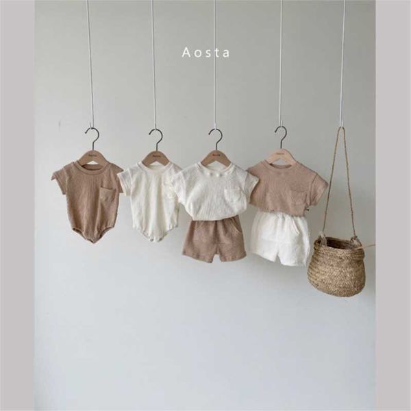 clothing sets 2023 korean summer newborn baby girl boy 2pcs clothes set solid cotton short sleeve romper shorts suit infant outfits w0424, White
clothing sets 2023 korean summer newborn baby girl boy 2pcs clothes set solid cotton short sleeve romper shorts suit infant outfits w0424, White