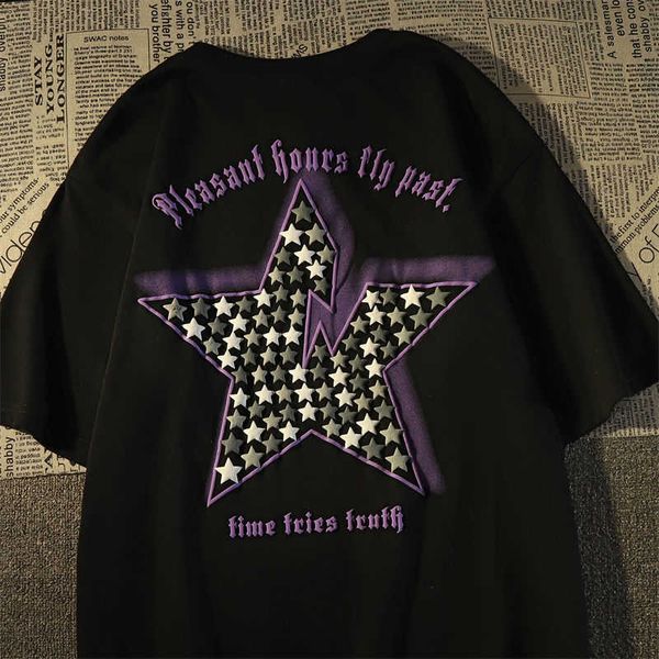 men's t-shirts american style retro european and american high street pattern printed sleeved t shirt for men and women summer casual z, White;black
men's t-shirts american style retro european and american high street pattern printed sleeved t shirt for men and women summer casual z, White;black