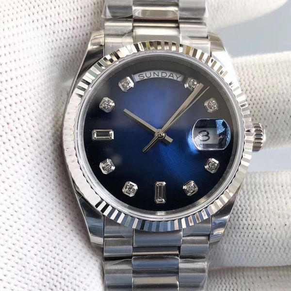 men's watch with diamond wristwatches automatic watches deep blue dial 904l stainless steel strap with high-quality sapphire waterproof, Slivery;brown
men's watch with diamond wristwatches automatic watches deep blue dial 904l stainless steel strap with high-quality sapphire waterproof, Slivery;brown