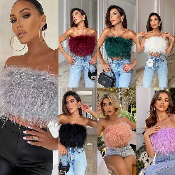 womens t-shirt 2023 fashion women furry crop camis casual tank vest tshirts tee sleeveless with real ostrich feather bro tunic, White
womens t-shirt 2023 fashion women furry crop camis casual tank vest tshirts tee sleeveless with real ostrich feather bro tunic, White