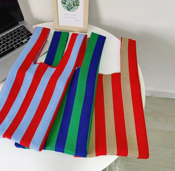 women's fashion autumn winter accessories stripe bags black green pink white stripe small knitted tote handbags bag for girls
women's fashion autumn winter accessories stripe bags black green pink white stripe small knitted tote handbags bag for girls
