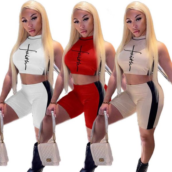 2023 women letter tracksuits casual 2 piece sets sleeveless t-shirts shorts summer jogging suit crop outfits stretchy sportswear pullover cl, Gray
2023 women letter tracksuits casual 2 piece sets sleeveless t-shirts shorts summer jogging suit crop outfits stretchy sportswear pullover cl, Gray