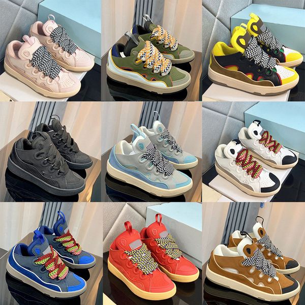 men women lanvins causal shoes curb sneaker calfskin rubber black white pink yellow green running shoes platformsole shoe
men women lanvins causal shoes curb sneaker calfskin rubber black white pink yellow green running shoes platformsole shoe