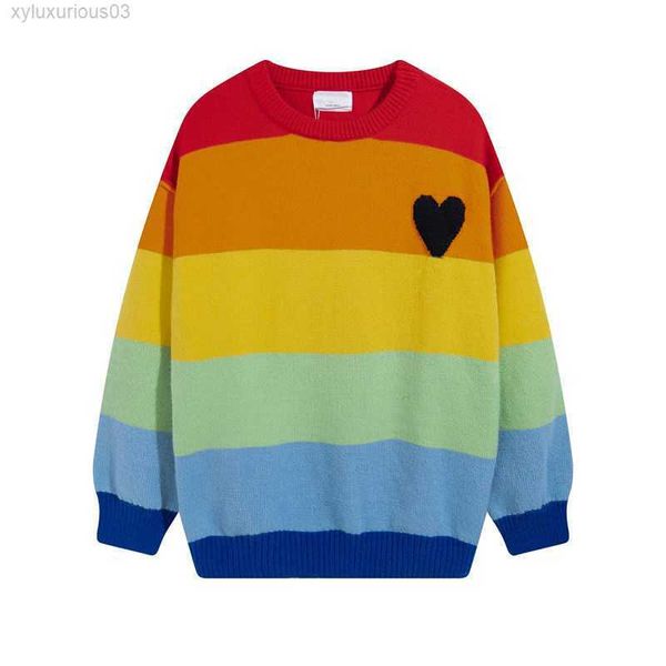 designer sweater man woman three black and white stripe rainbow colors knit love a womens low collar fashion letter long sleeve clothes 20ss
designer sweater man woman three black and white stripe rainbow colors knit love a womens low collar fashion letter long sleeve clothes 20ss
