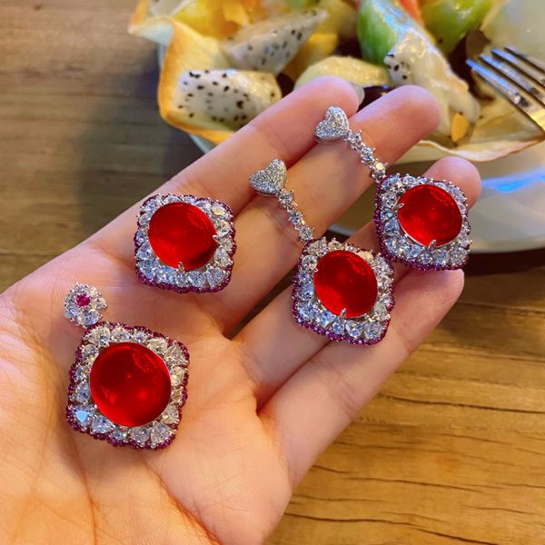 vintage lab ruby diamond jewelry set 925 sterling silver engagement wedding rings earrings necklace for women promise jewelry, Slivery;golden
vintage lab ruby diamond jewelry set 925 sterling silver engagement wedding rings earrings necklace for women promise jewelry, Slivery;golden