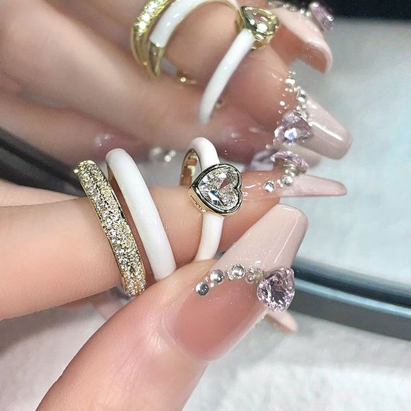 couple rings senior feeling drop light glaze double ring female love luxury niche design feeling fold wear light luxury index finger ring vi, Silver
couple rings senior feeling drop light glaze double ring female love luxury niche design feeling fold wear light luxury index finger ring vi, Silver