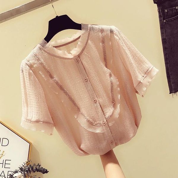 women's blouses shirts blouse women casual shirts summer short sleeve ruffle blouses cute and blouses solid blusas femme clothes korea, White
women's blouses shirts blouse women casual shirts summer short sleeve ruffle blouses cute and blouses solid blusas femme clothes korea, White