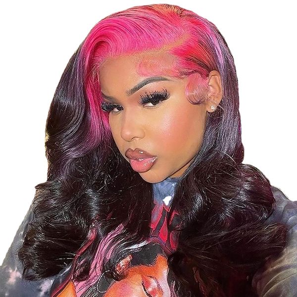 highlight pink lace front human hair wigs 13x4 hd transparent body wave human hair wig brazilian colored, Black;brown
highlight pink lace front human hair wigs 13x4 hd transparent body wave human hair wig brazilian colored, Black;brown