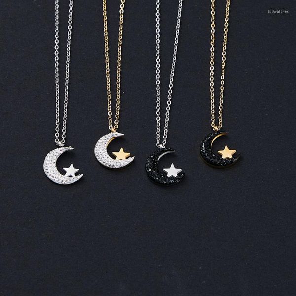 pendant necklaces 1pcs stainless steel non fading fashion star necklace for women moon studded with zircon couple pendants gift jewelry, Silver
pendant necklaces 1pcs stainless steel non fading fashion star necklace for women moon studded with zircon couple pendants gift jewelry, Silver