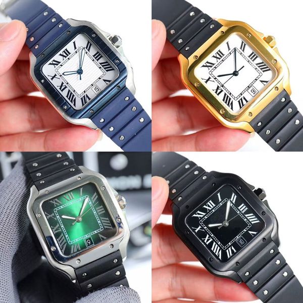 Men's square watch with white dial design, 40mm automatic mechanical rubber strap, mirror finish, luxurious classic style, Montre De Luxe, Dhgate 007 factory watch
Men's square watch with white dial design, 40mm automatic mechanical rubber strap, mirror finish, luxurious classic style, Montre De Luxe, Dhgate 007 factory watch