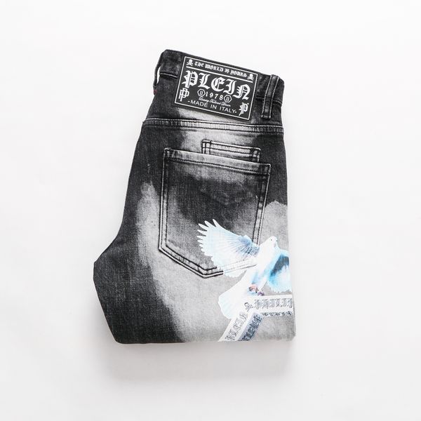 plein bear men's jeans classical fashion pp man denim trousers rock star fit mens casual design ripped jeans distressed skinny biker cl, Blue
plein bear men's jeans classical fashion pp man denim trousers rock star fit mens casual design ripped jeans distressed skinny biker cl, Blue