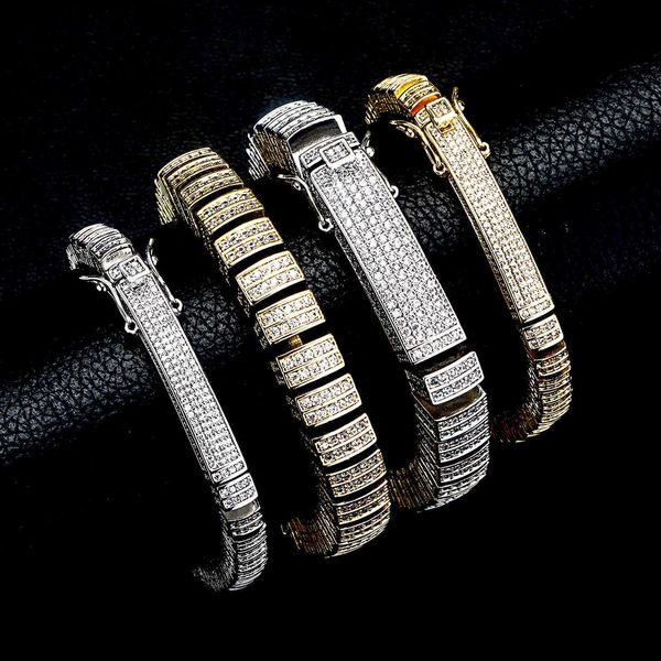 6mm long buckle head mens tennis bangle bracelet densely inlaid zircon hip-hop iced out wriband bracelets wrist jewelry gifts for mey guys m, Golden;silver
6mm long buckle head mens tennis bangle bracelet densely inlaid zircon hip-hop iced out wriband bracelets wrist jewelry gifts for mey guys m, Golden;silver