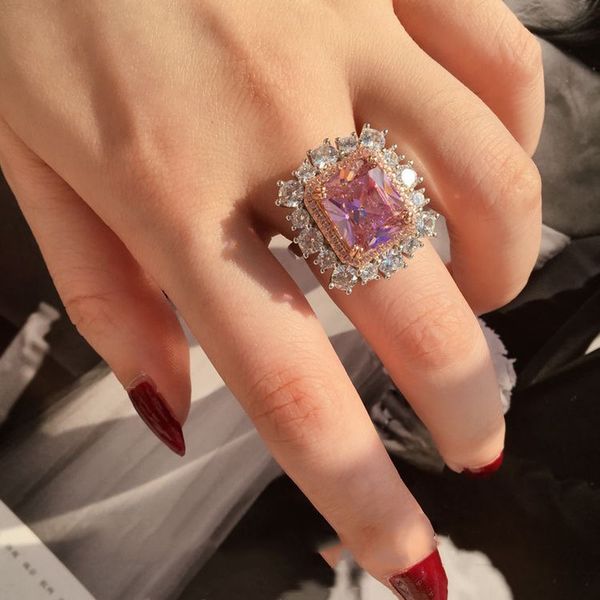 lovers flower pink zircon finger ring white gold filled party wedding band rings for women bridal promise engagement jewelry, Slivery;golden
lovers flower pink zircon finger ring white gold filled party wedding band rings for women bridal promise engagement jewelry, Slivery;golden
