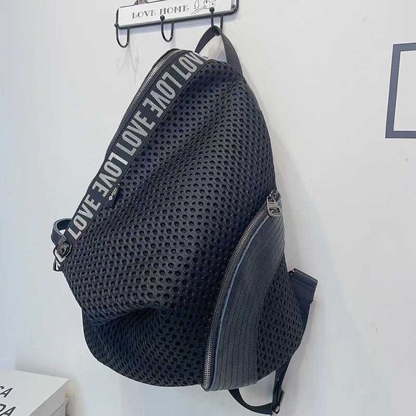 women's designer bag fashion backpacks mesh bag with cowhide backpack personalized irregular large pocket backpack casual bag 230420
women's designer bag fashion backpacks mesh bag with cowhide backpack personalized irregular large pocket backpack casual bag 230420