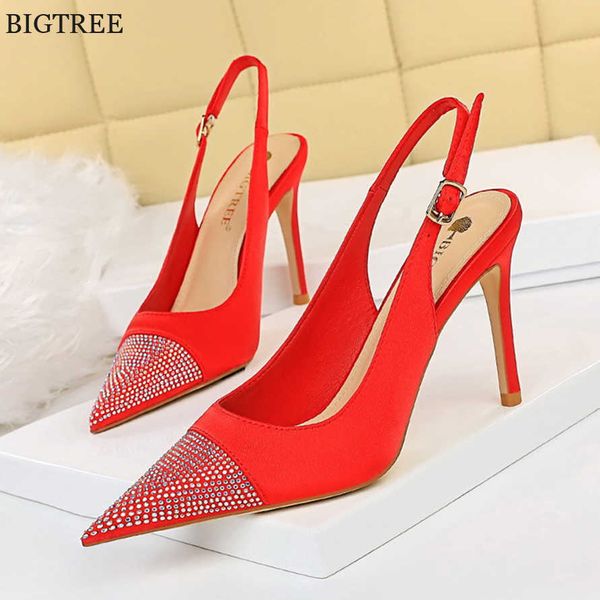 fashion crystal pointy toe women pumps 2022 slingback sandals silk shallow back strap female high heels wedding shoes party 230424, Black
fashion crystal pointy toe women pumps 2022 slingback sandals silk shallow back strap female high heels wedding shoes party 230424, Black