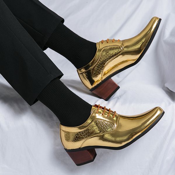 dress shoes mens formal gold men's leather oxford italy 2023 wedding lace up business 230422, Black 
dress shoes mens formal gold men's leather oxford italy 2023 wedding lace up business 230422, Black