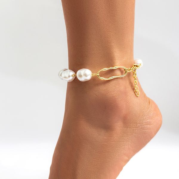 imitation pearl anklet bracelet for women vintage baroque hollowed out geometric foot beach jewelry, Red;blue
imitation pearl anklet bracelet for women vintage baroque hollowed out geometric foot beach jewelry, Red;blue