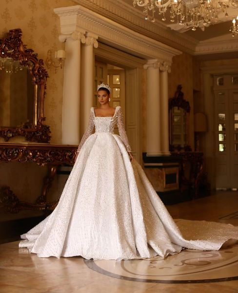 stylish ball gown wedding dresses bateau long sleeves sequins appliques beaded floor length ruffles 3d lace diamodns pearls bridal gowns plu, White
stylish ball gown wedding dresses bateau long sleeves sequins appliques beaded floor length ruffles 3d lace diamodns pearls bridal gowns plu, White