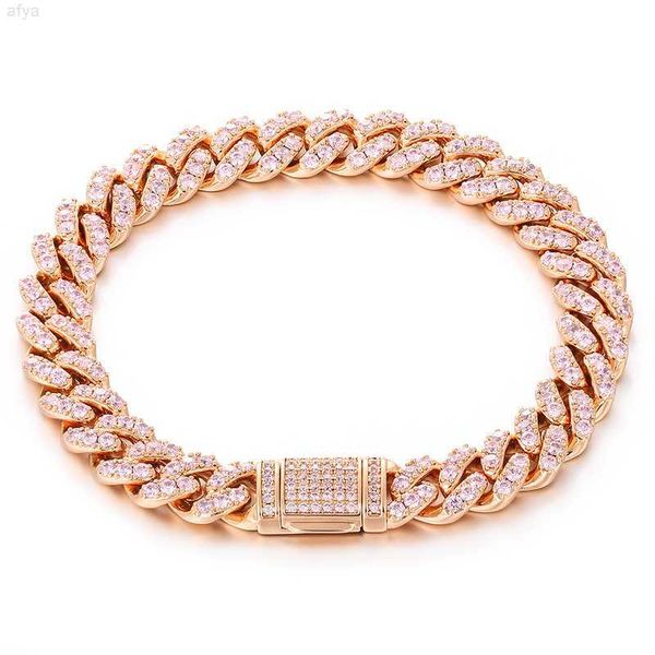 drop shipping pulsera bileklik rose gold plated 8mm pink zircon cuban link bracelet lab diamond, Golden;silver
drop shipping pulsera bileklik rose gold plated 8mm pink zircon cuban link bracelet lab diamond, Golden;silver