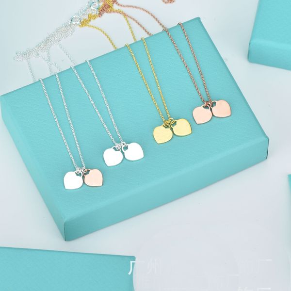 luxury double heart necklace ladies stainless steel heart-shaped diamond pendant designer neck jewelry christmas gift women accessories whol, Silver
luxury double heart necklace ladies stainless steel heart-shaped diamond pendant designer neck jewelry christmas gift women accessories whol, Silver