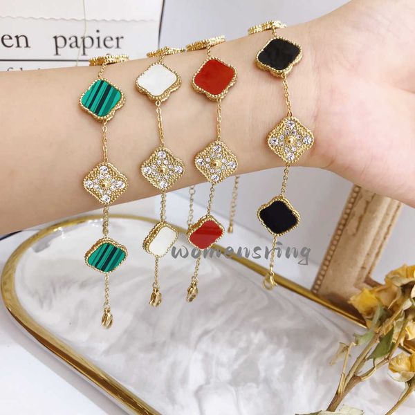 2023 bracelets bangle 18k gold plated stainless steel flower letter pendants lovers gift wristband cuff chain women bracelet for birthday gi, Black
2023 bracelets bangle 18k gold plated stainless steel flower letter pendants lovers gift wristband cuff chain women bracelet for birthday gi, Black
